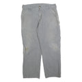 CARHARTT Mens Cotton Blend Grey Regular Fit Straight Leg Trousers W36 L32