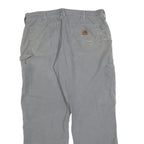 CARHARTT Mens Cotton Blend Grey Regular Fit Straight Leg Trousers W36 L32