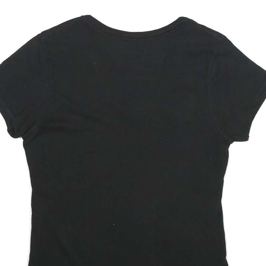 CHASE AUTHENTICS Womens Black Jimmie Johnson Graphic T-Shirt L V-Neck Cotton