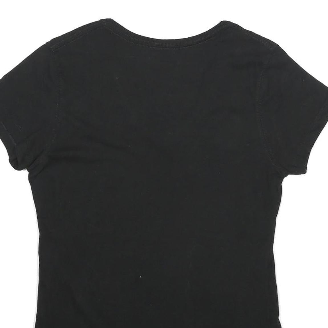 CHASE AUTHENTICS Womens Black Jimmie Johnson Graphic T-Shirt L V-Neck Cotton