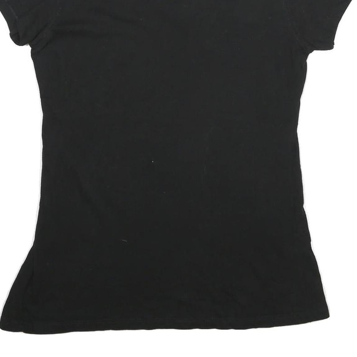 CHASE AUTHENTICS Womens Black Jimmie Johnson Graphic T-Shirt L V-Neck Cotton