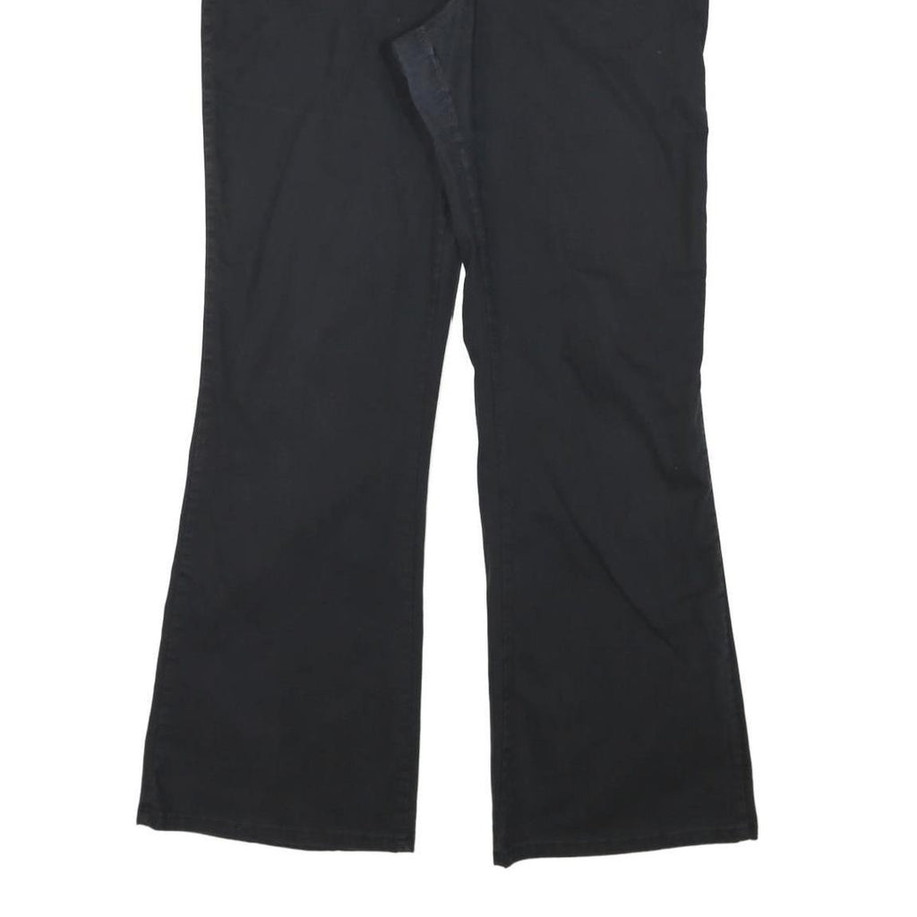 DICKIES Womens Cotton Blend Black Regular Bootcut Trousers W34 L30 Casual