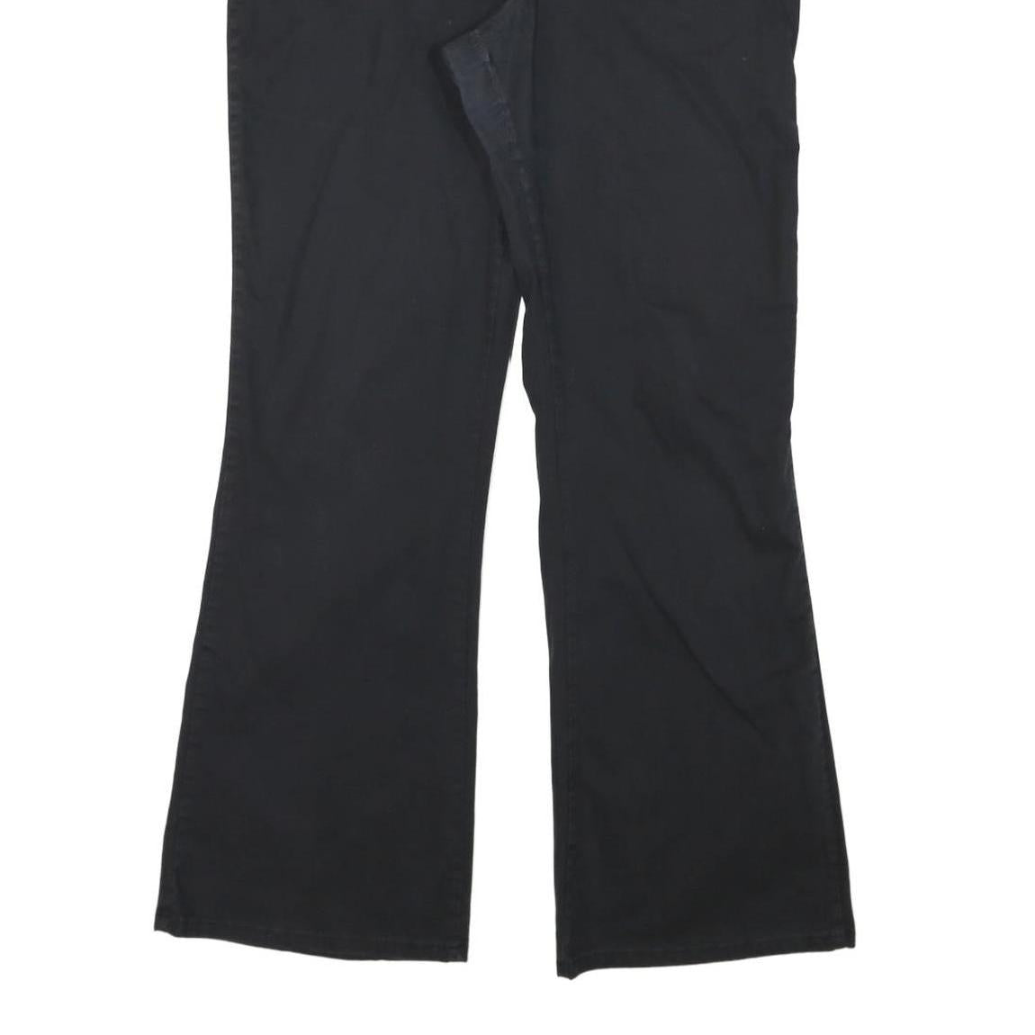 DICKIES Womens Cotton Blend Black Regular Bootcut Trousers W34 L30 Casual