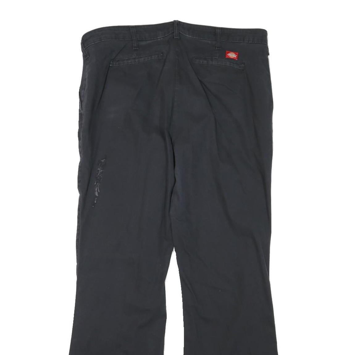 DICKIES Womens Cotton Blend Black Regular Bootcut Trousers W34 L30 Casual