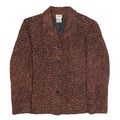 LIZ BAKER Womens Brown & Red Plaid Blazer Jacket UK 14 Polyester Blend Button