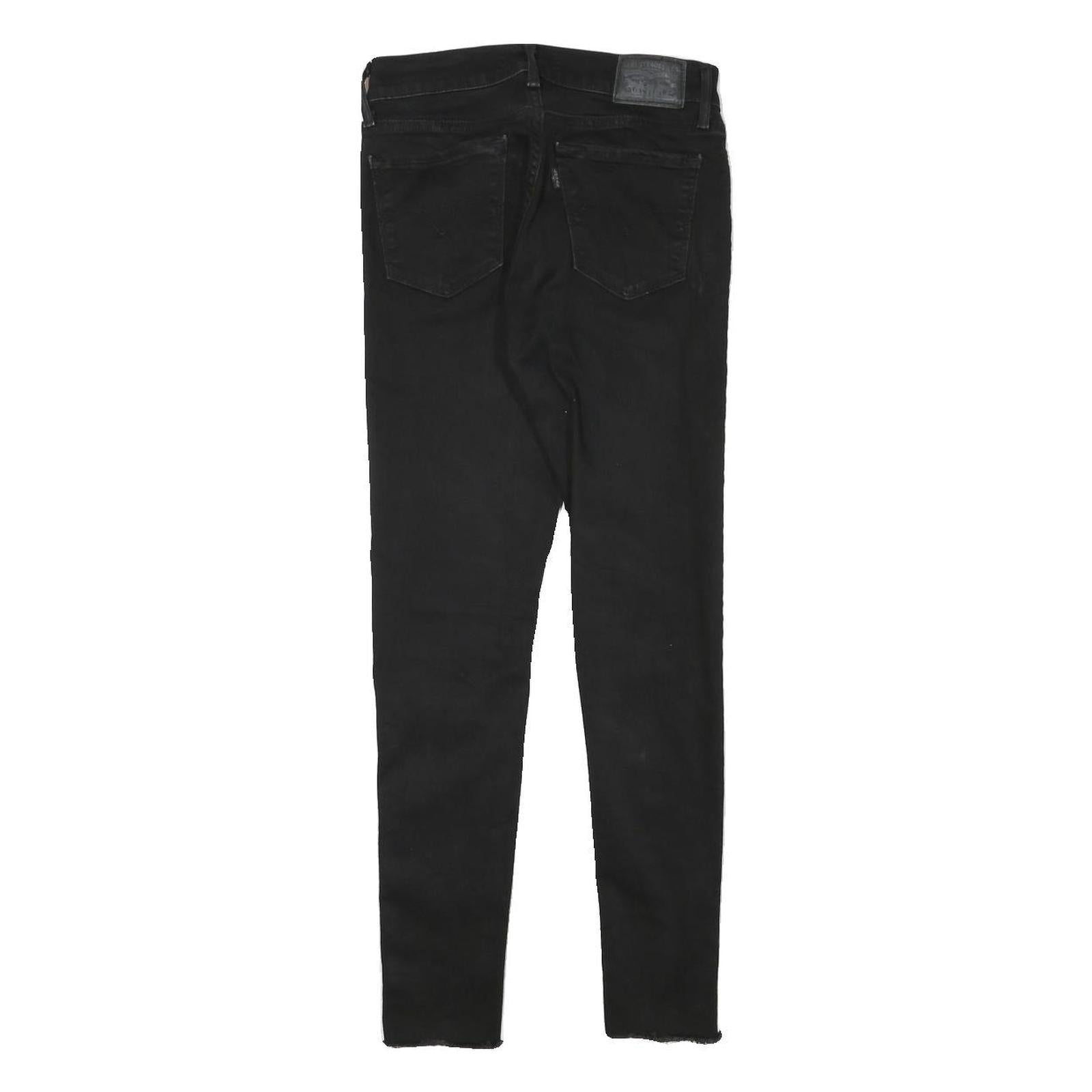 LEVI'S Mens Black Slim Slim Skinny Denim W24 L26 Raw Cotton Blend Jeans