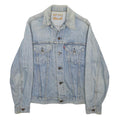 LEVI'S Womens Blue Denim Jacket S Cotton Classic Button Closure Casual Outerwear