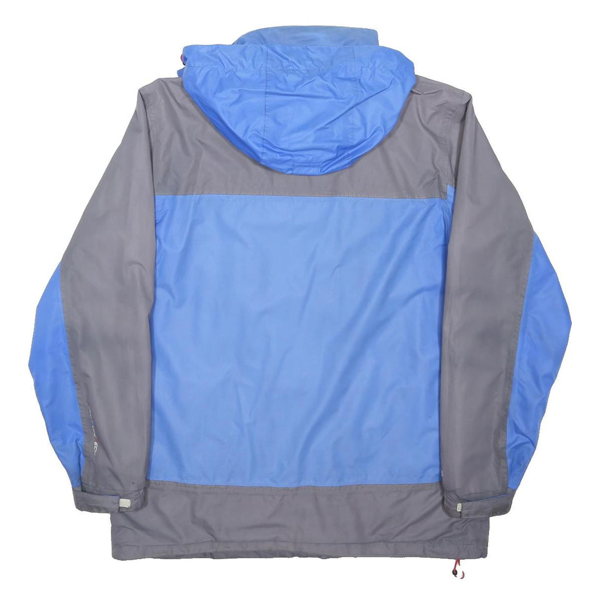 REGATTA Mens Blue & Grey Outdoor Jacket L Polyester Blend Zip Hooded Waterproof