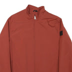 PIERRE CARDIN Mens Rust Orange Jacket M Polyester Blend Zip Casual Lightweight