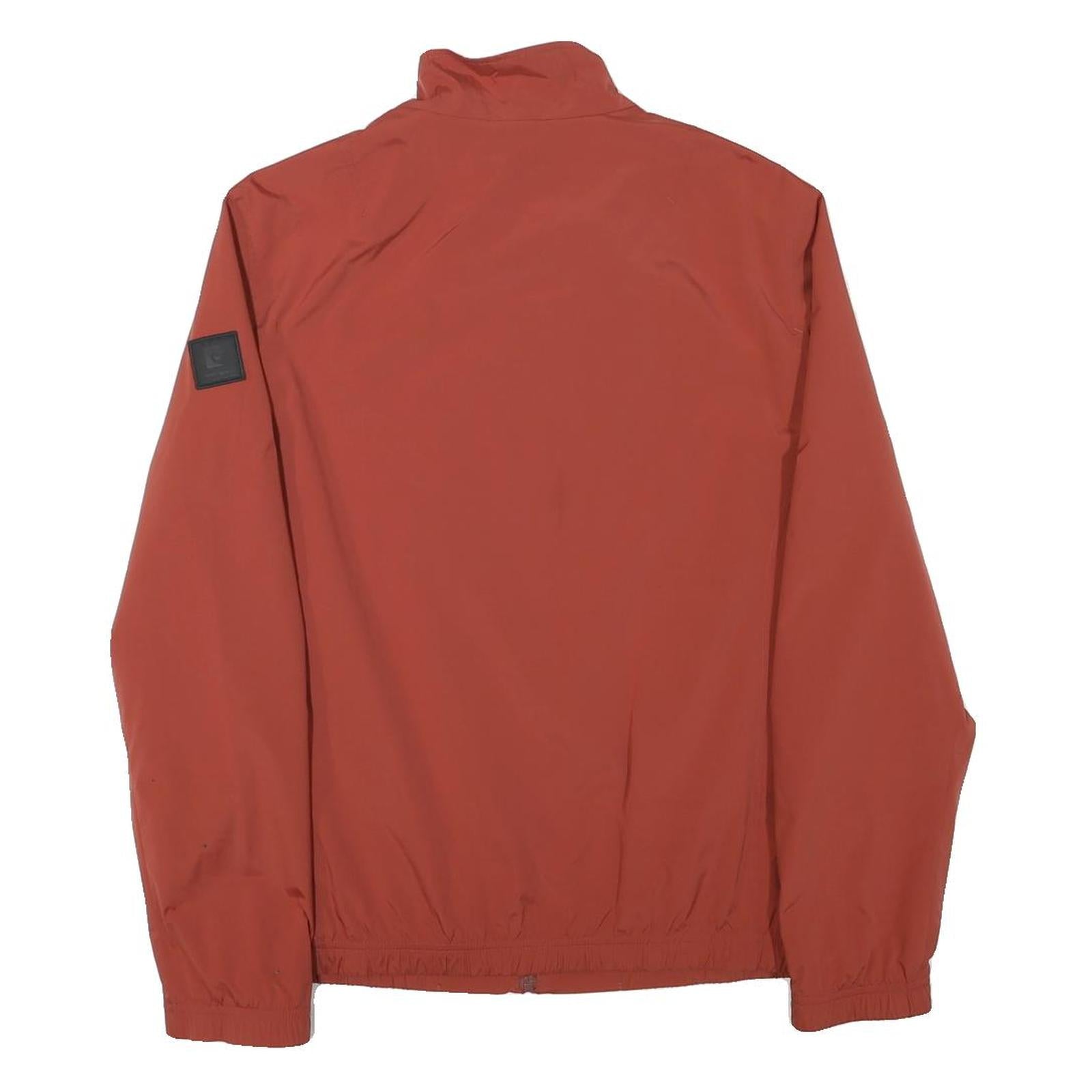 PIERRE CARDIN Mens Rust Orange Jacket M Polyester Blend Zip Casual Lightweight