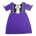 TEMPERLEY LONDON Womens Purple & Black Cotton Blend Day Dress Sleeved M Stylish
