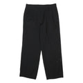Mens Black Wool Relaxed Fit Straight Leg Trousers W32 L28 Smart Formal Zip