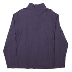 CALVIN KLEIN Mens Purple Jumper Pullover Plain Crew Neck Basic Knit L Cotton