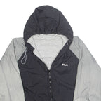 FILA Mens Rain Jacket Black Hooded XL