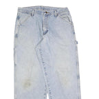 CARHARTT Mens Jeans Blue Relaxed Straight Denim Light W33 L32 Workwear