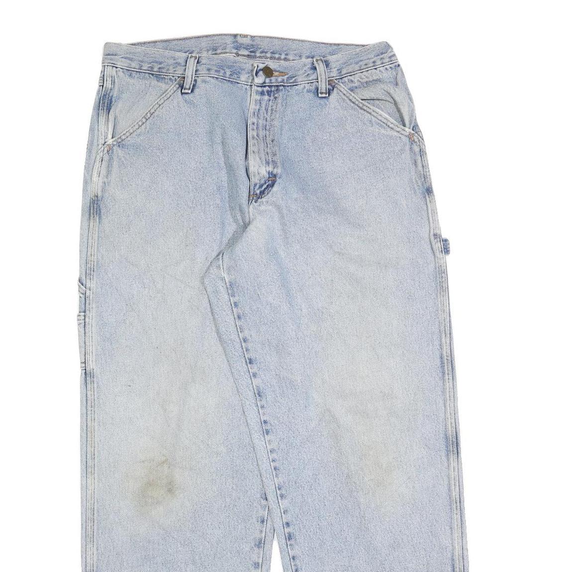 CARHARTT Mens Jeans Blue Relaxed Straight Denim Light W33 L32 Workwear