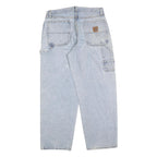 CARHARTT Mens Jeans Blue Relaxed Straight Denim Light W33 L32 Workwear