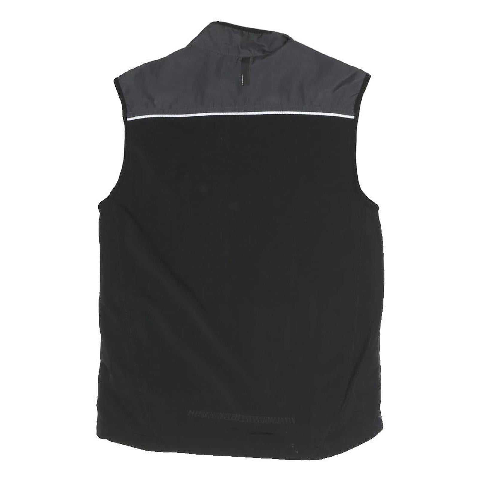 H&M Mens Black & Grey Sleeveless Zip Jacket S Polyester Blend Outdoor Vest
