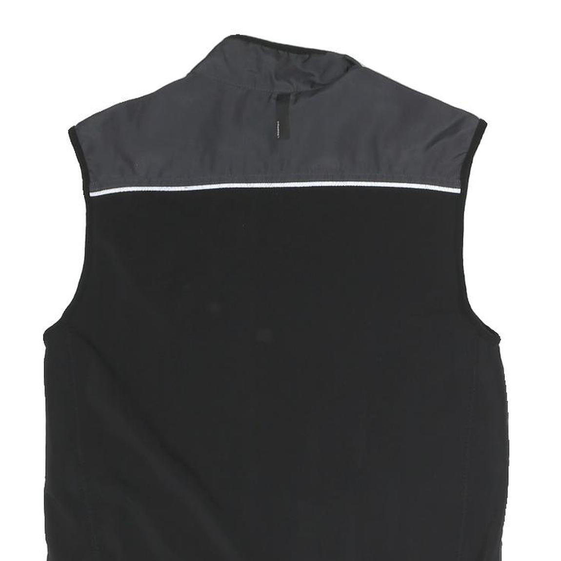 H&M Mens Black & Grey Sleeveless Zip Jacket S Polyester Blend Outdoor Vest
