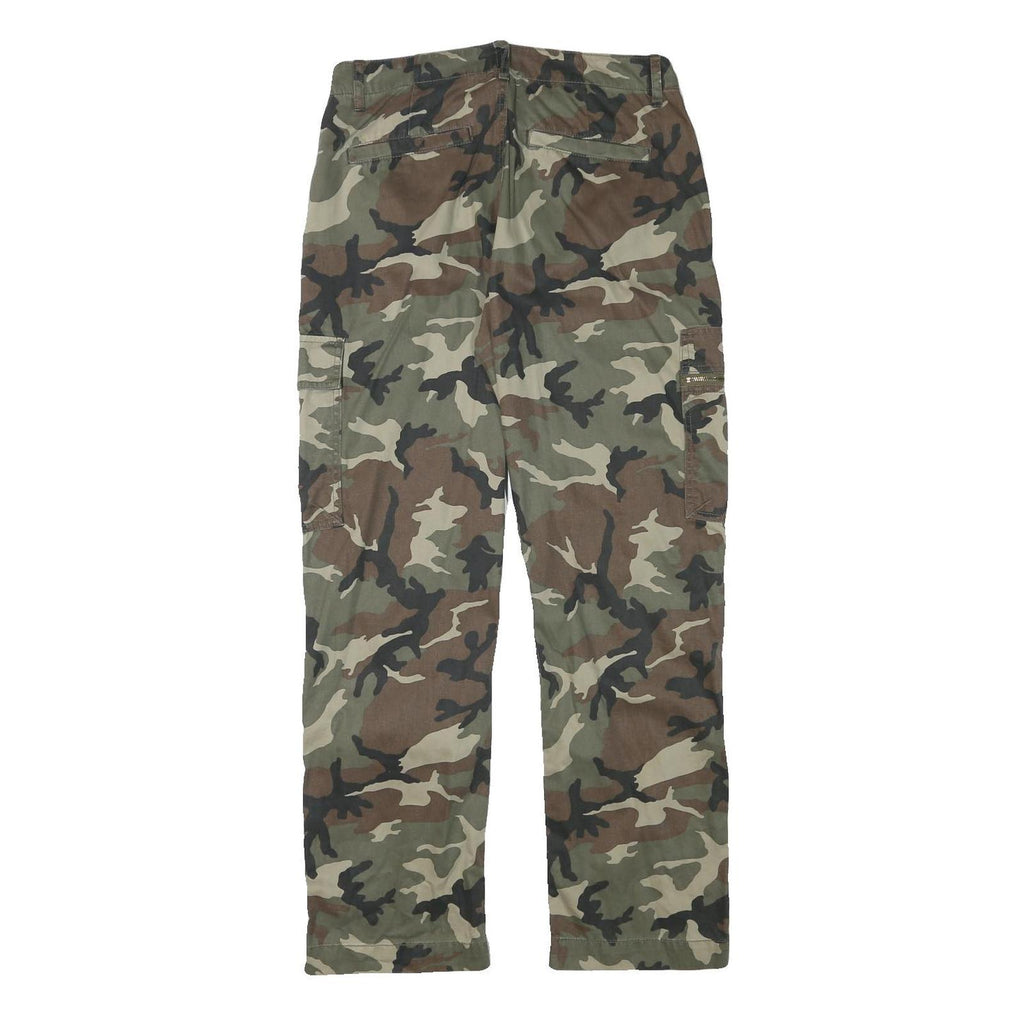 CLOCKHOUSE Mens Cotton Blend Cargo Camouflage Relaxed Tapered Trousers W30 L29