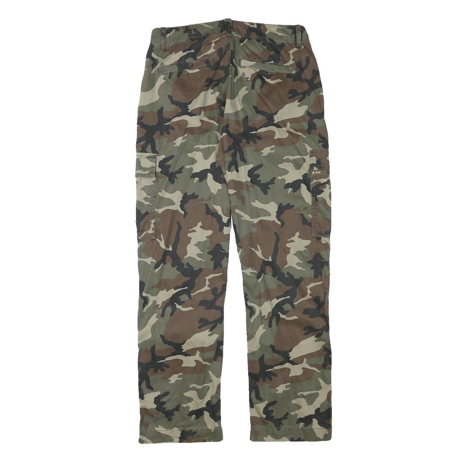 CLOCKHOUSE Mens Cotton Blend Cargo Camouflage Relaxed Tapered Trousers W30 L29