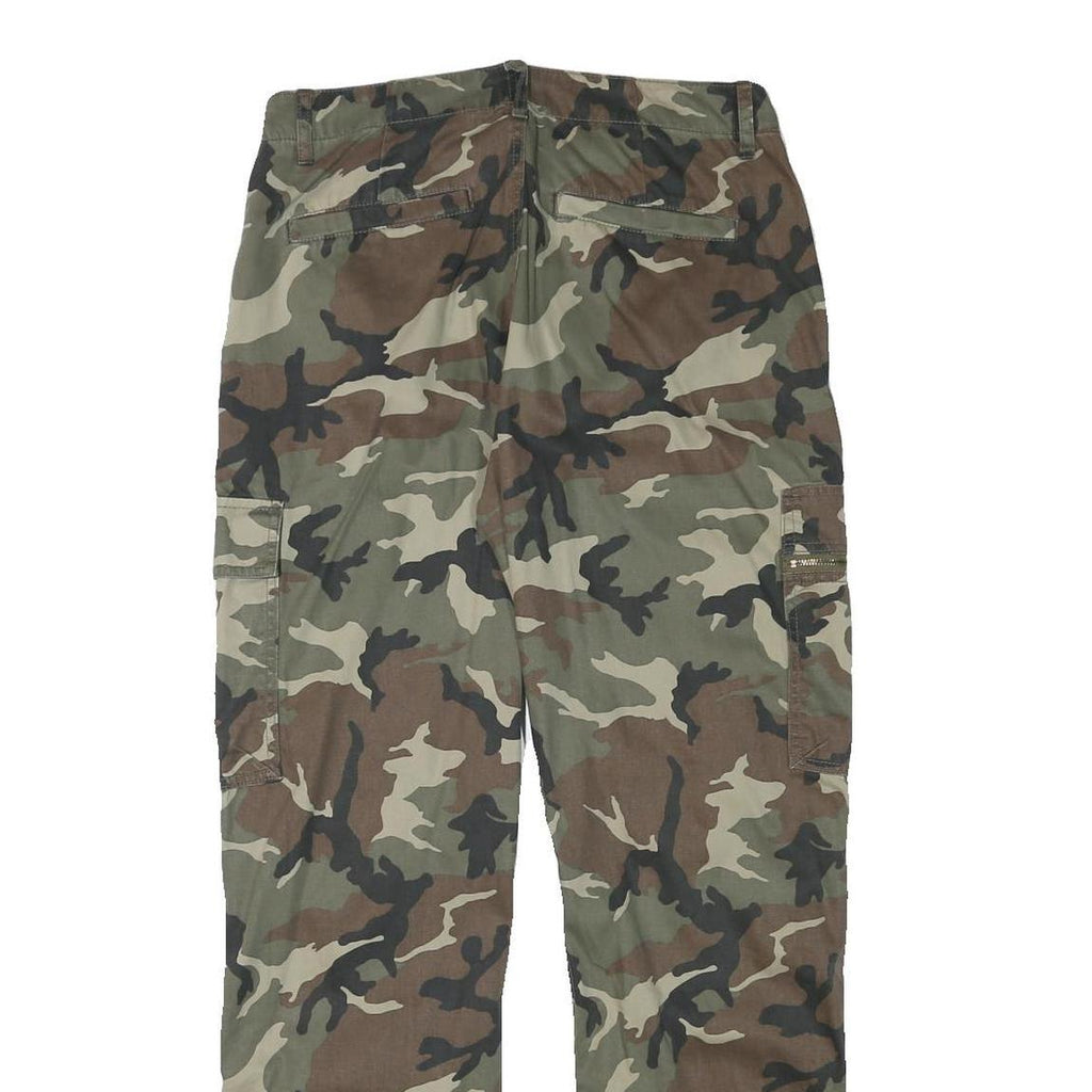 CLOCKHOUSE Mens Cotton Blend Cargo Camouflage Relaxed Tapered Trousers W30 L29