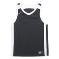NIKE Mens Black & White Sleeveless V-Neck T-Shirt L Polyester Sports Jersey