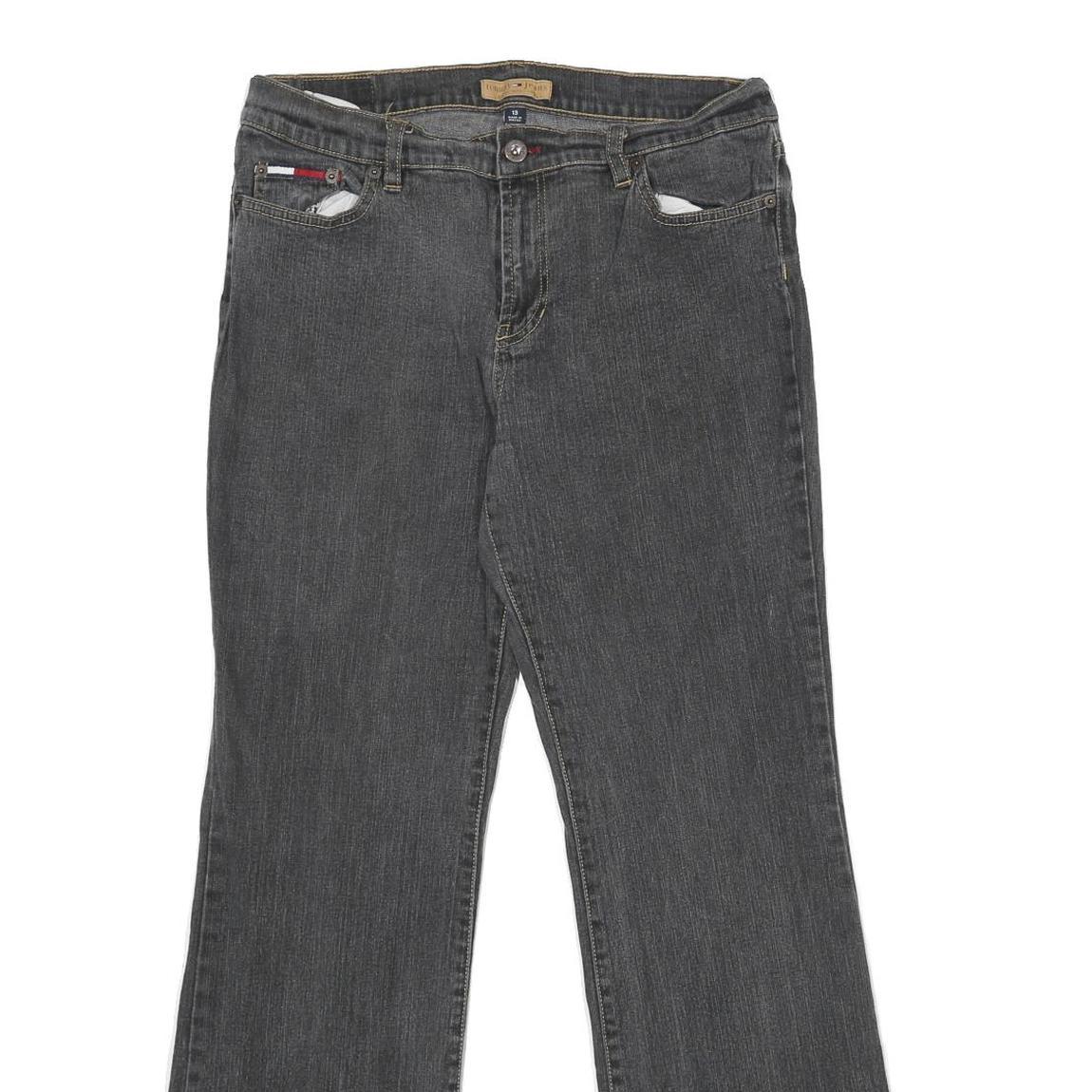 TOMMY HILFIGER Womens Jeans Black Relaxed Bootcut Denim Medium W32 L32 Classic