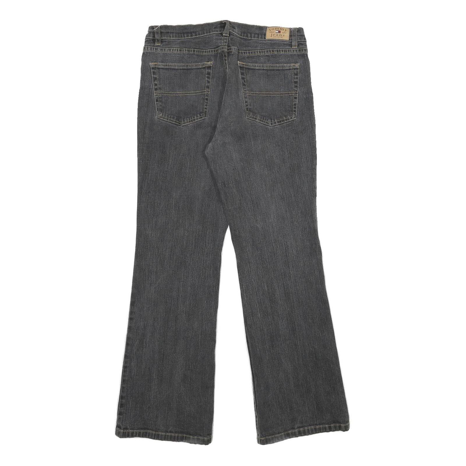 TOMMY HILFIGER Womens Jeans Black Relaxed Bootcut Denim Medium W32 L32 Classic