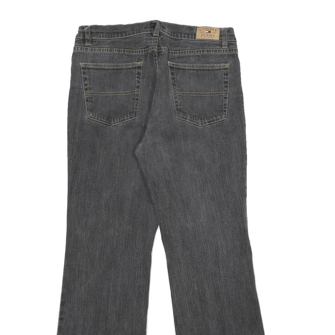 TOMMY HILFIGER Womens Jeans Black Relaxed Bootcut Denim Medium W32 L32 Classic