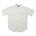 RALPH LAUREN Mens White Short Sleeve Button Down Collar Shirt M Classic Polo