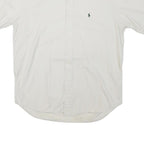 RALPH LAUREN Mens White Short Sleeve Button Down Collar Shirt M Classic Polo
