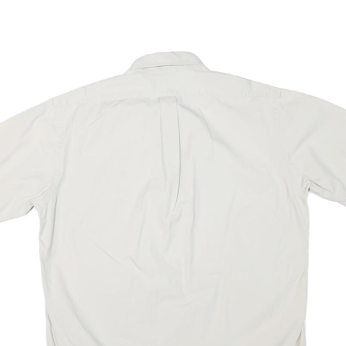 RALPH LAUREN Mens White Short Sleeve Button Down Collar Shirt M Classic Polo