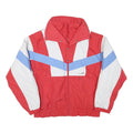 GOLDEN TEAM Mens Red White & Blue Jacket L Polyester Blend Plain Zip Sportswear