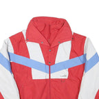 GOLDEN TEAM Mens Red White & Blue Jacket L Polyester Blend Plain Zip Sportswear