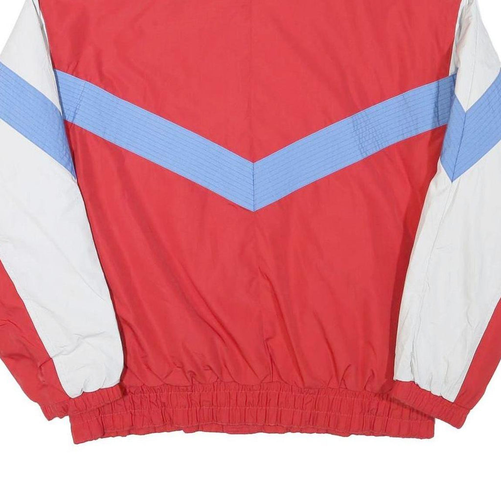 GOLDEN TEAM Mens Red White & Blue Jacket L Polyester Blend Plain Zip Sportswear
