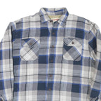 WRANGLER Mens Blue & Grey Check Cotton Blend Shirt L Casual Winter Flannel