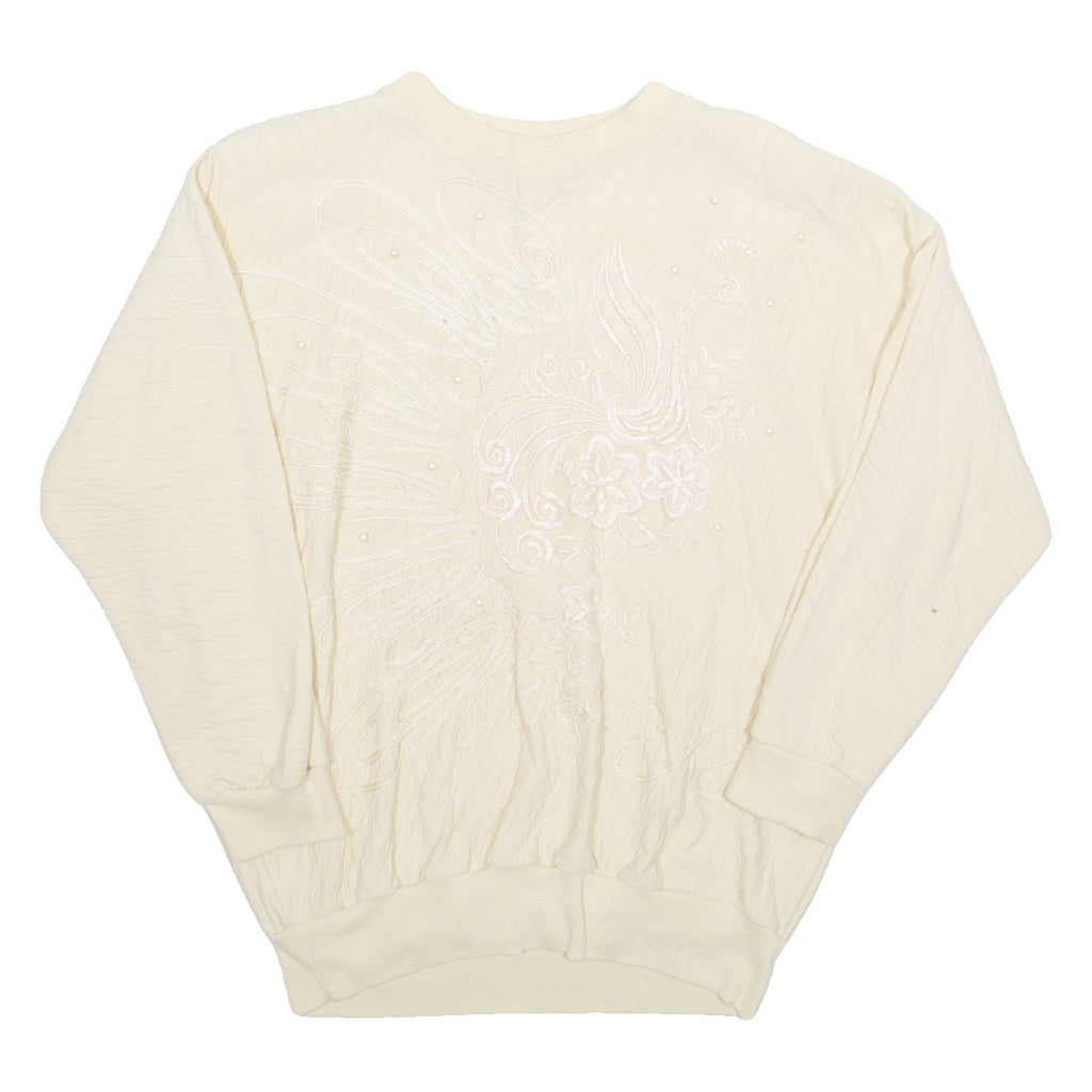 RAFAEL Womens Sweatshirt Cream 90s M