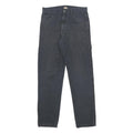 DICKIES Mens Cotton Black Slim Straight Trousers W28 L30 Workwear Zip Closure