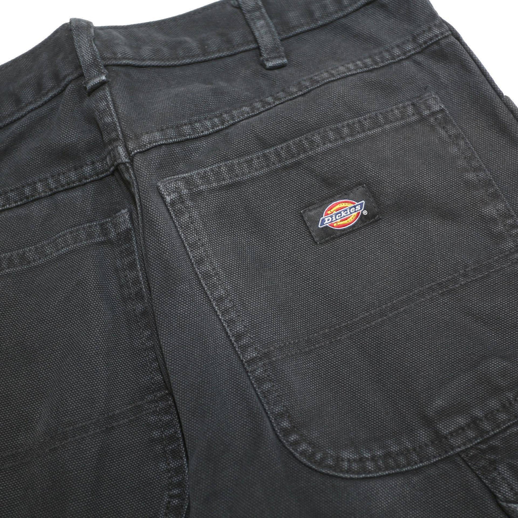 DICKIES Mens Cotton Black Slim Straight Trousers W28 L30 Workwear Zip Closure