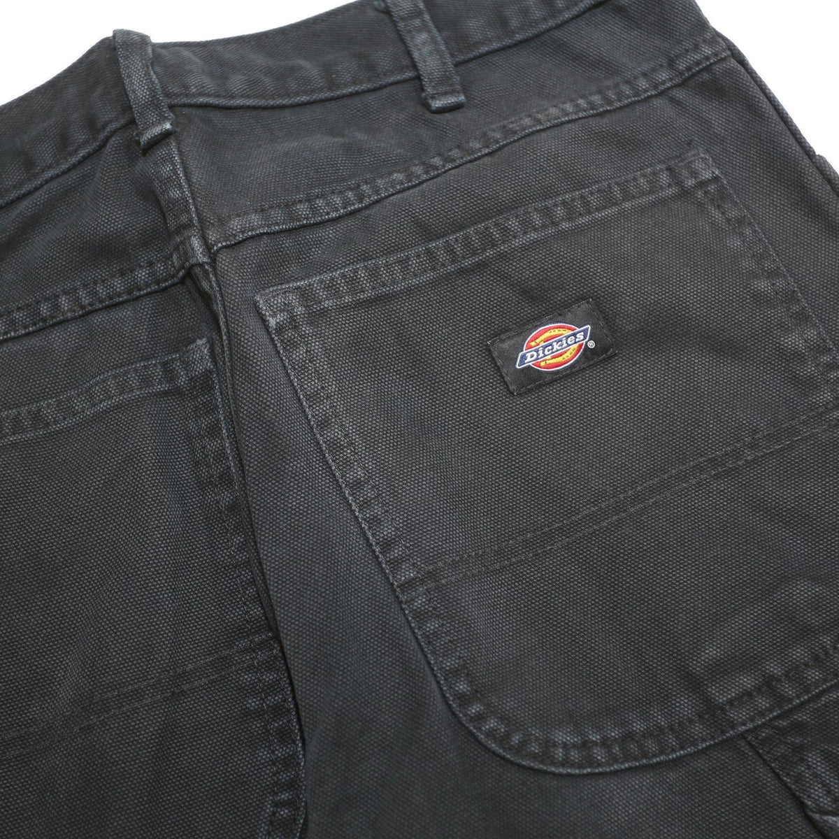 DICKIES Mens Cotton Black Slim Straight Trousers W28 L30 Workwear Zip Closure