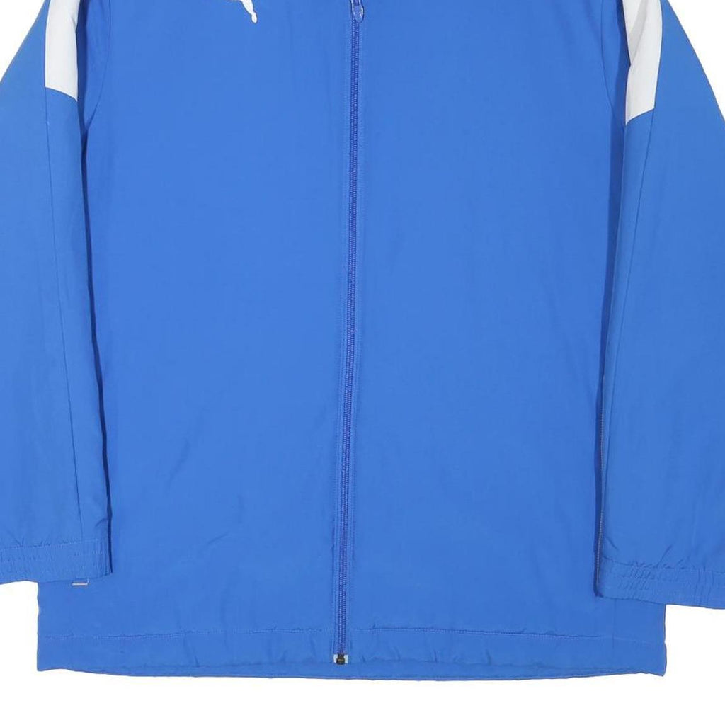 PUMA Mens Blue & White Zip Up Jacket M Polyester Blend Sportswear Activewear
