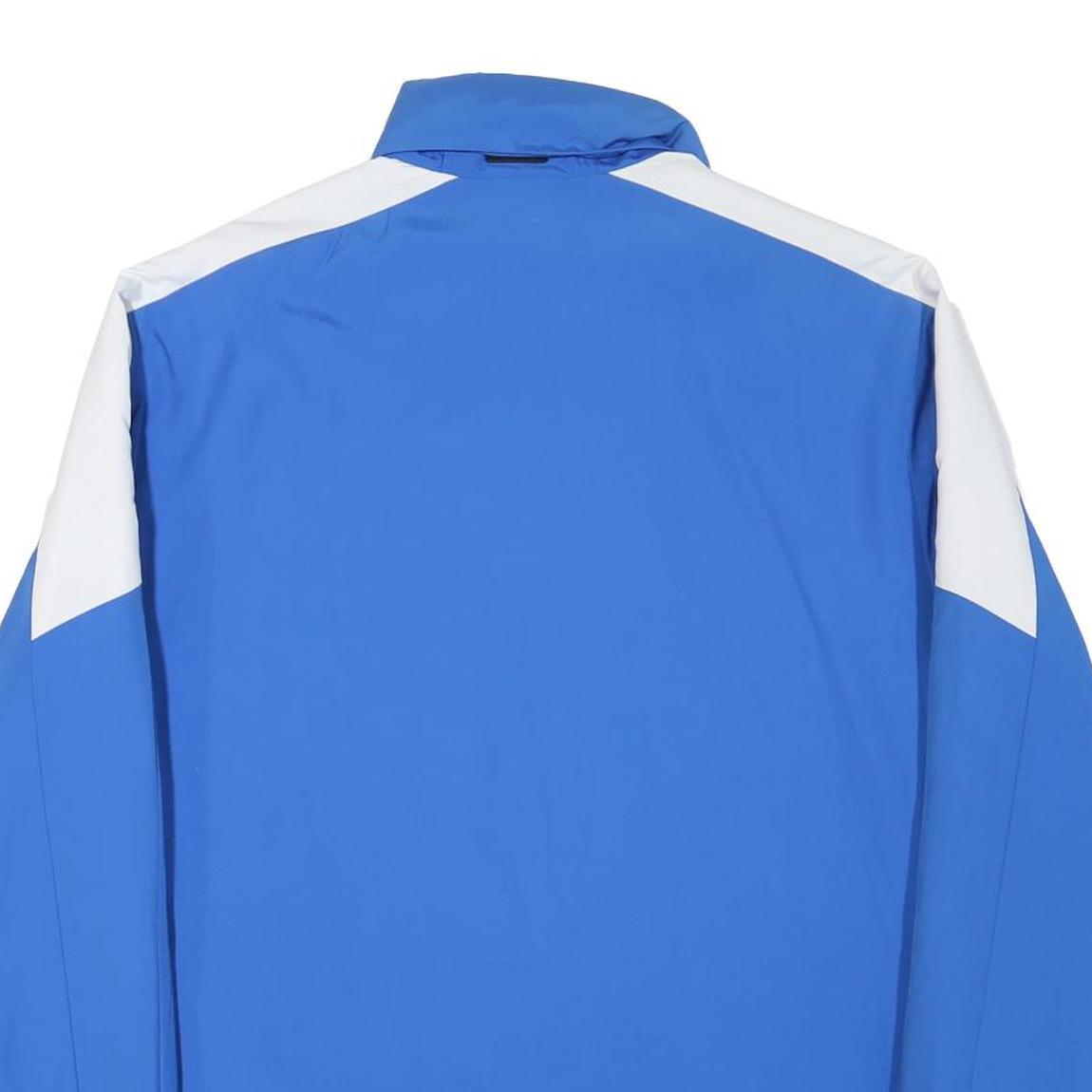 PUMA Mens Blue & White Zip Up Jacket M Polyester Blend Sportswear Activewear