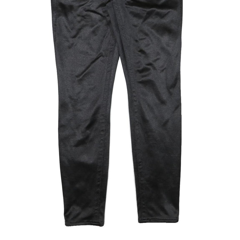 TRUE RELIGION Womens Cotton Blend Black Slim Skinny Trousers W30 L29 Stylish Zip