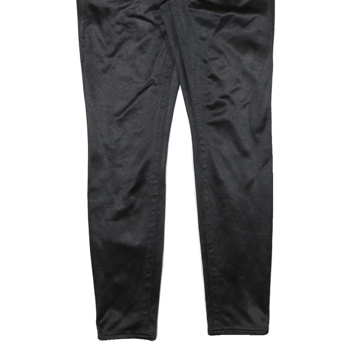 TRUE RELIGION Womens Cotton Blend Black Slim Skinny Trousers W30 L29 Stylish Zip