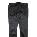 TRUE RELIGION Womens Cotton Blend Black Slim Skinny Trousers W30 L29 Stylish Zip