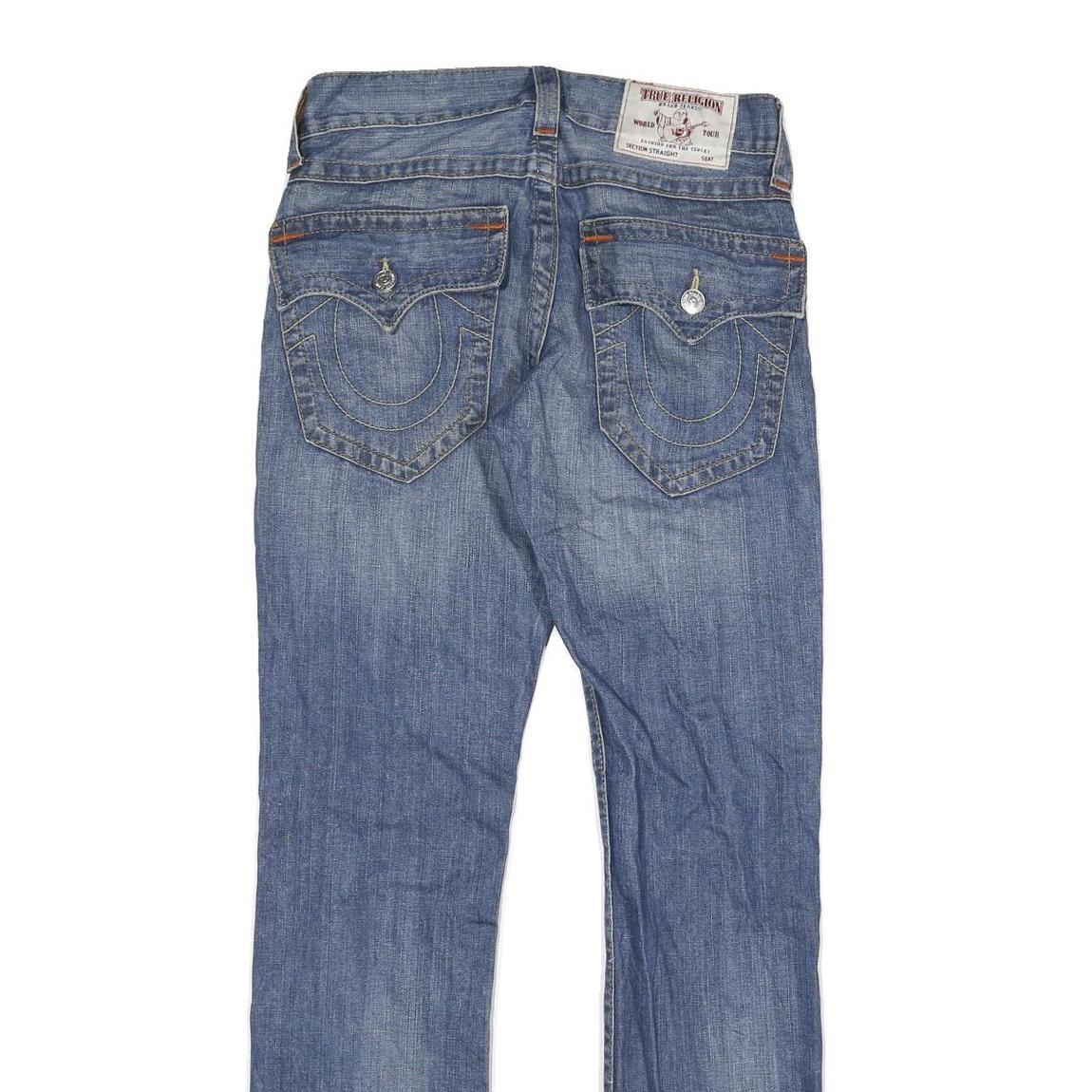 TRUE RELIGION Womens Jeans Blue Regular Straight Denim Medium W29 L33 Classic