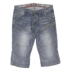 CAMP DAVID Mens Shorts Blue Denim XL W38 Casual Cotton Blend Long Length