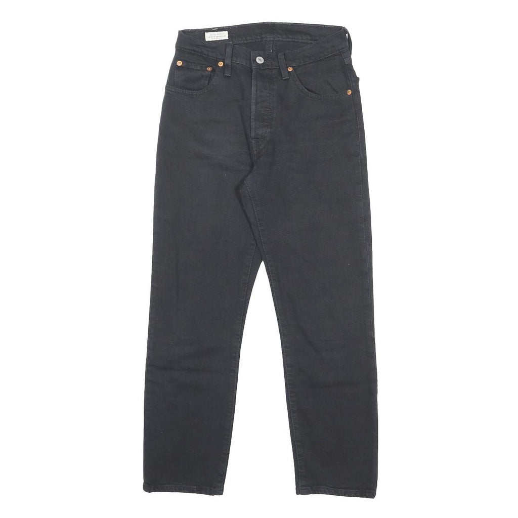 LEVI'S 501 BIG E Womens Black Regular Straight Denim Raw W25 L25 Vintage Jeans