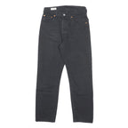 LEVI'S 501 BIG E Womens Black Regular Straight Denim Raw W25 L25 Vintage Jeans